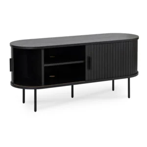 product-3332-2 Dulap RTV TRISH 120 cm cu două uși Negru — Comode TV