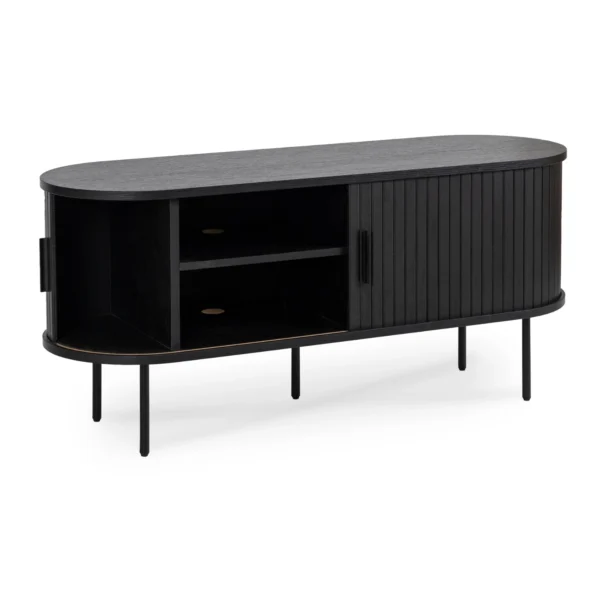 product-3332-2 Dulap RTV TRISH 120 cm cu două uși Negru — Comode TV