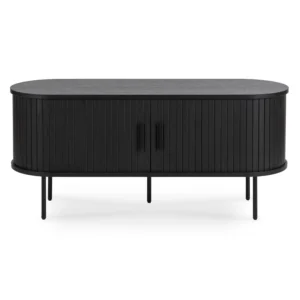 product-3332-3 Dulap RTV TRISH 120 cm cu două uși Negru — Comode TV