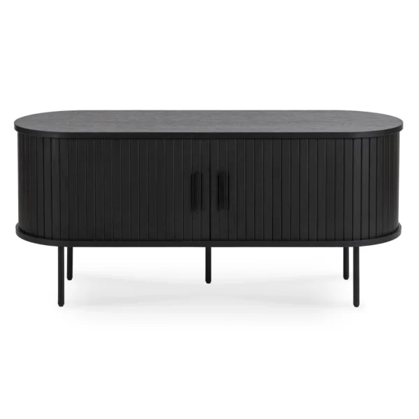 product-3332-3 Dulap RTV TRISH 120 cm cu două uși Negru — Comode TV