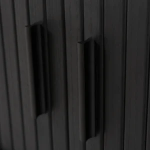 product-3332-4 Dulap RTV TRISH 120 cm cu două uși Negru — Comode TV