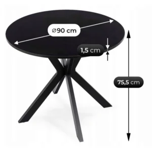 product-3334-5 Masa LAUREN 90 cm Negru