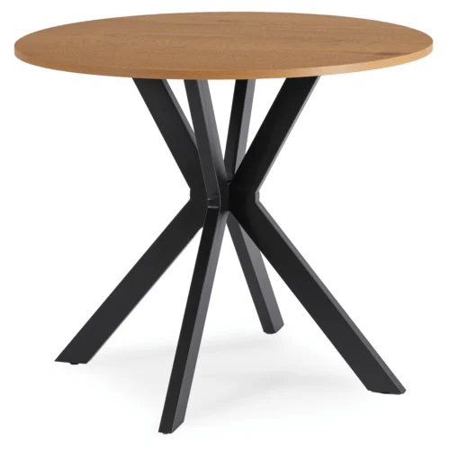 Masa LAUREN 90 cm Stejar auriu/Negru