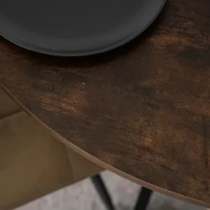 Masa LAUREN 90 cm Stejar rustic/Negru