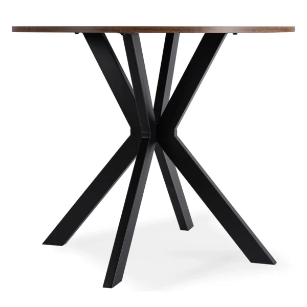 Masa LAUREN 90 cm Stejar rustic/Negru