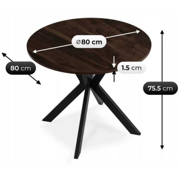 product-3338-5 Masa LAUREN 80 cm Nuc/Negru