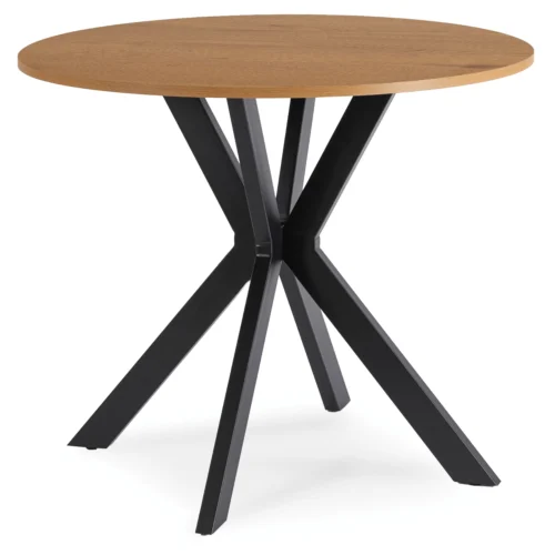 Masa LAUREN 80 cm Stejar auriu/Negru