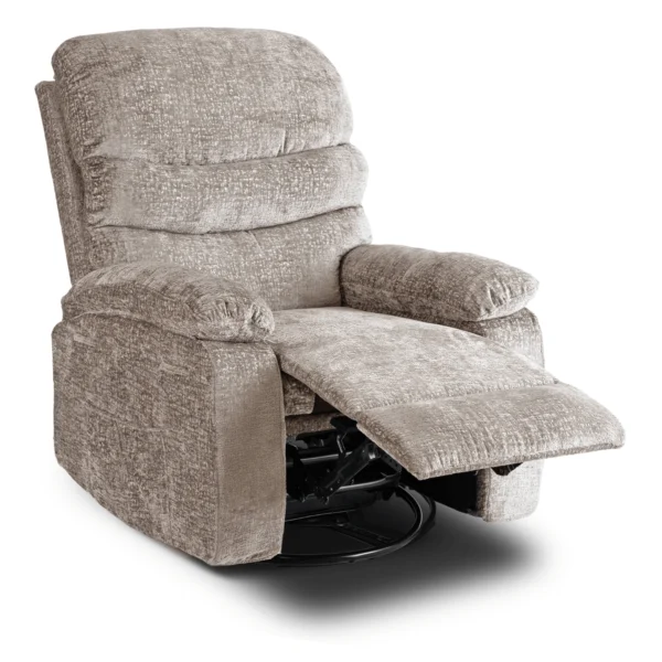 Scaun de masaj reclinabil BRUCE cu funcție de balansare, velur bej