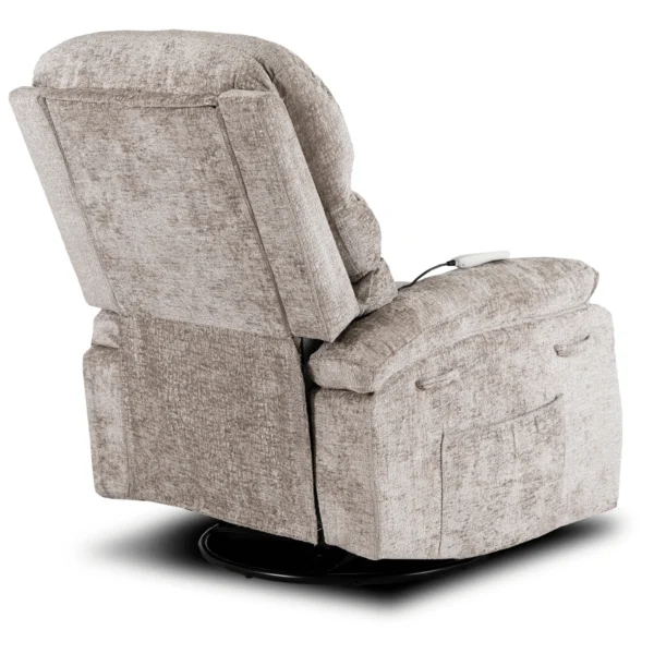 Scaun de masaj reclinabil BRUCE cu funcție de balansare, velur bej