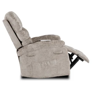 Scaun de masaj reclinabil BRUCE cu funcție de balansare, velur bej