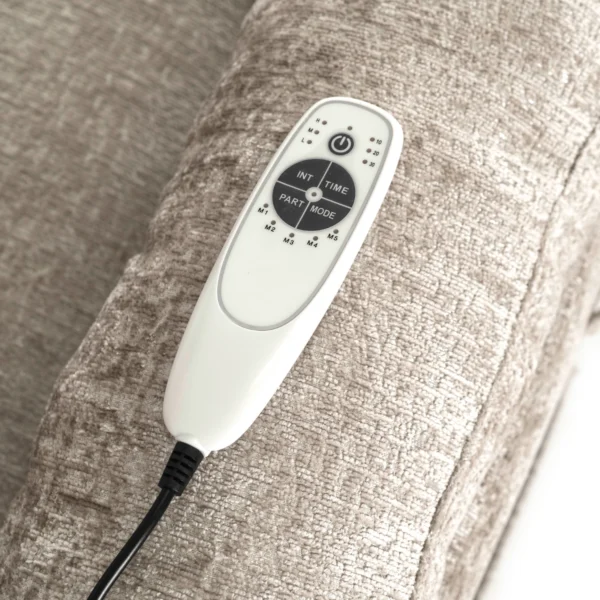 Scaun de masaj reclinabil BRUCE cu funcție de balansare, velur bej