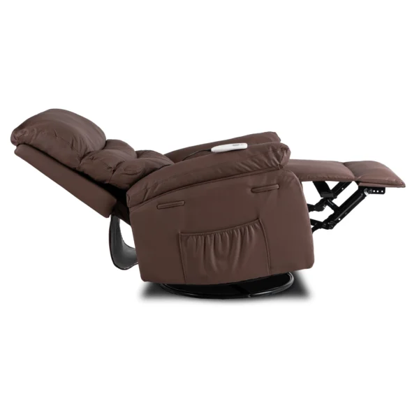 product-3342-6 BRUCE fotoliu de masaj înclinat cu funcție de leagăn Piele ecologică maro — Fotolii de masaj