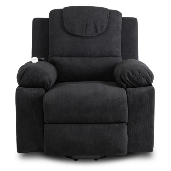 product-3344-1 Fotoliu de masaj electric, rabatabil, model FENIX, cu funcție de ridicare, negru — Fotolii de masaj