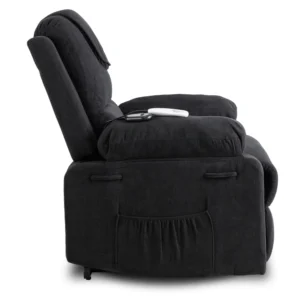 product-3344-2 Fotoliu de masaj electric, rabatabil, model FENIX, cu funcție de ridicare, negru — Fotolii de masaj