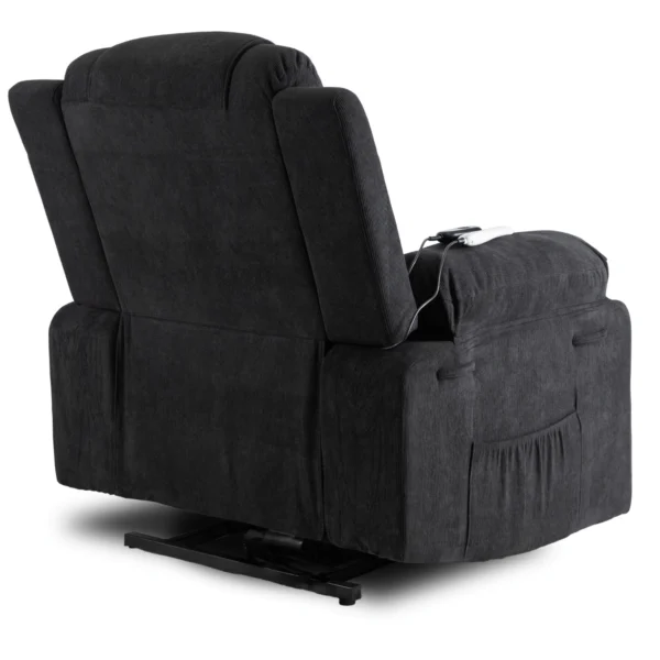 product-3344-6 Fotoliu de masaj electric, rabatabil, model FENIX, cu funcție de ridicare, negru — Fotolii de masaj