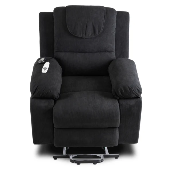 product-3344-8 Fotoliu de masaj electric, rabatabil, model FENIX, cu funcție de ridicare, negru — Fotolii de masaj