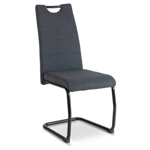 Scaun LOPEZ Gri închis/Negru