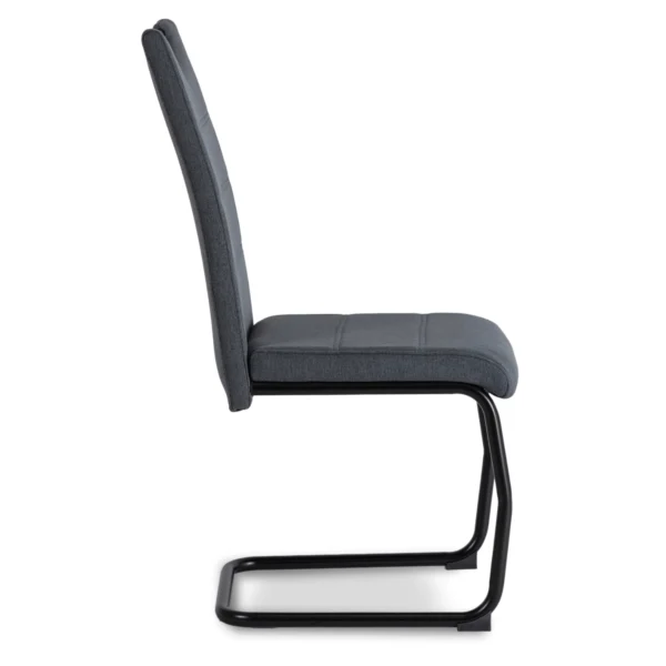 Scaun LOPEZ Gri închis/negru — MOBILA