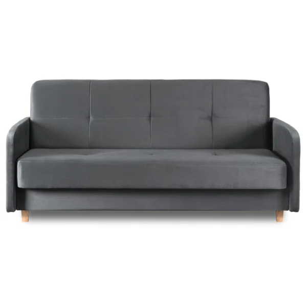 Set de 2x canapea pliabilă CUBA gri — Canapele și sofale
