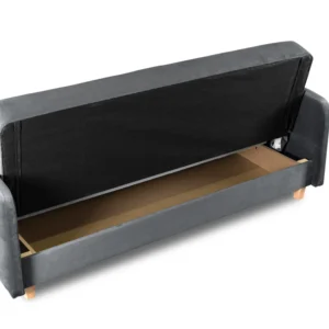 Set de 2x canapea pliabilă CUBA gri — Canapele și sofale