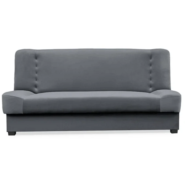 Set de 2x canapea extensibilă PIANO Grey velour — Canapele și sofale