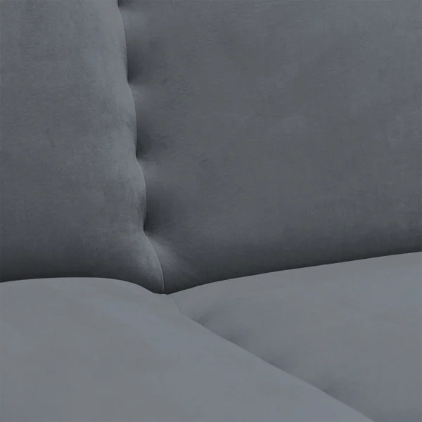 Set de 2x canapea extensibilă PIANO Grey velour — Canapele și sofale