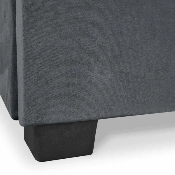 Set de 2x canapea extensibilă PIANO Grey velour — Canapele și sofale