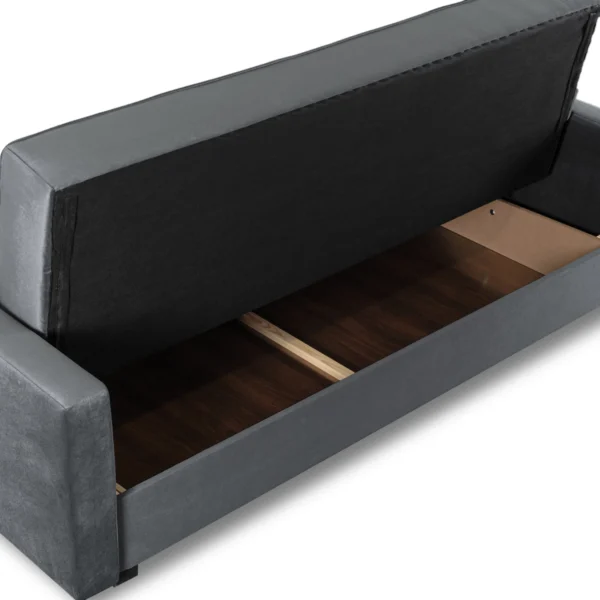 Set de 2x canapele cu pat ALUNA Grey — Canapele și sofale