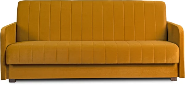 Set de 2 canapele extensibile PORTO din velur muștar