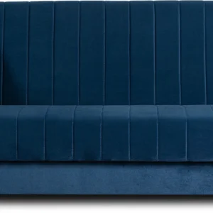 product-3362-1 Set de 2x PORTO Canapea pliabilă din catifea albastru marin — Canapele și sofale