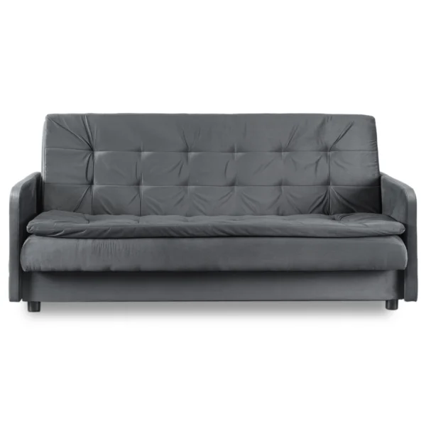 Set de 2x canapea pliabilă STELLA gri — Canapele și sofale