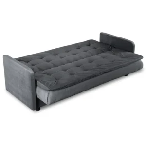 Set de 2x canapea pliabilă STELLA gri — Canapele și sofale