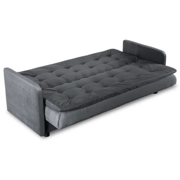 Set de 2x canapea pliabilă STELLA gri — Canapele și sofale