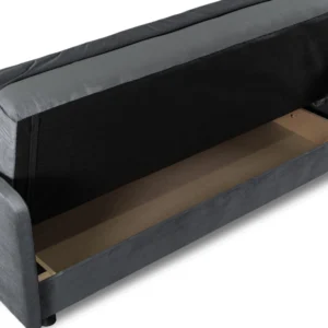 Set de 2x canapea pliabilă STELLA gri — Canapele și sofale