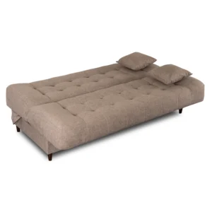 Set de 2 canapele extensibile maro NEPAL