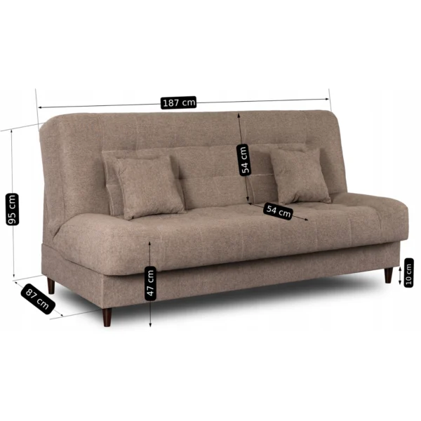 Set de 2 canapele extensibile maro NEPAL