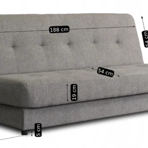 Set de 2 canapele extensibile ARUBA gri