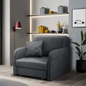 product-3376-0-1 Set de 2x fotoliu de dormit simplu VERO gri — Fotolii de relaxare