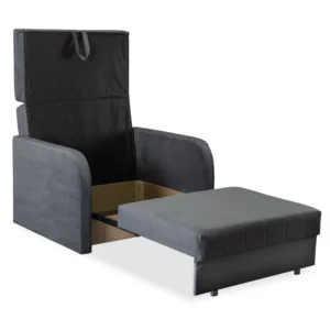 product-3376-4 Set de 2x fotoliu de dormit simplu VERO gri — Fotolii de relaxare