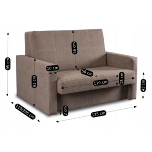product-3380-9 Set de 2x MILAN 2 Double Sleeping Armchair Bej — Fotolii de relaxare