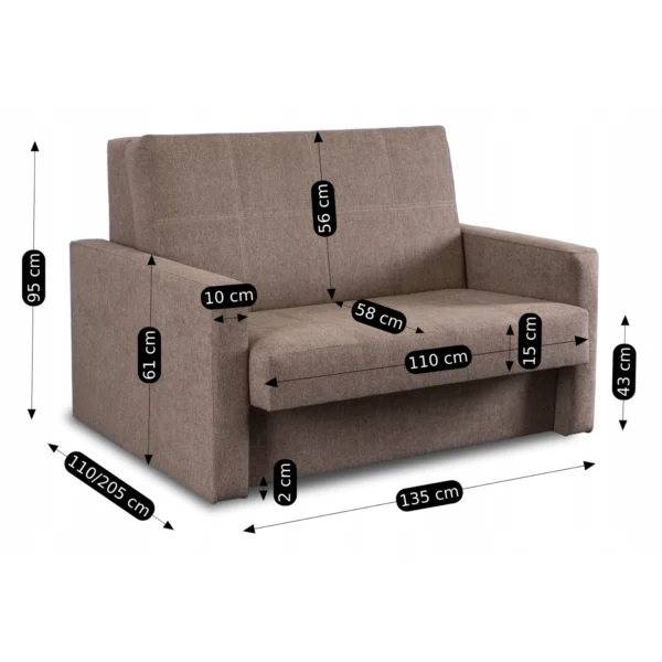 product-3380-9 Set de 2x MILAN 2 Double Sleeping Armchair Bej — Fotolii de relaxare