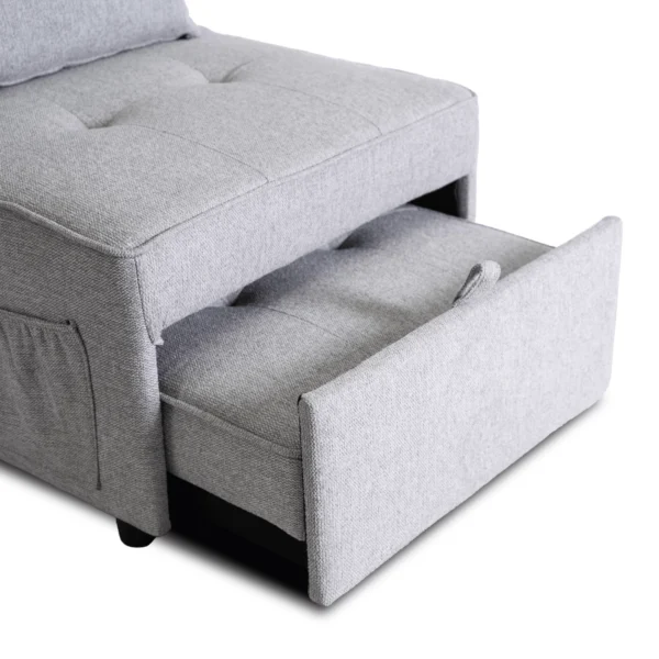 product-3382-12 IBERIS 80 cm Fotoliu pliabil pentru dormit Gri — Fotolii de relaxare
