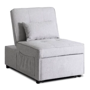 product-3382-3 IBERIS 80 cm Fotoliu pliabil pentru dormit Gri — Fotolii de relaxare