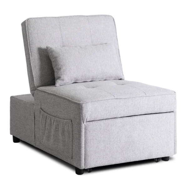 product-3382-3 IBERIS 80 cm Fotoliu pliabil pentru dormit Gri — Fotolii de relaxare