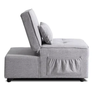 product-3382-4 IBERIS 80 cm Fotoliu pliabil pentru dormit Gri — Fotolii de relaxare