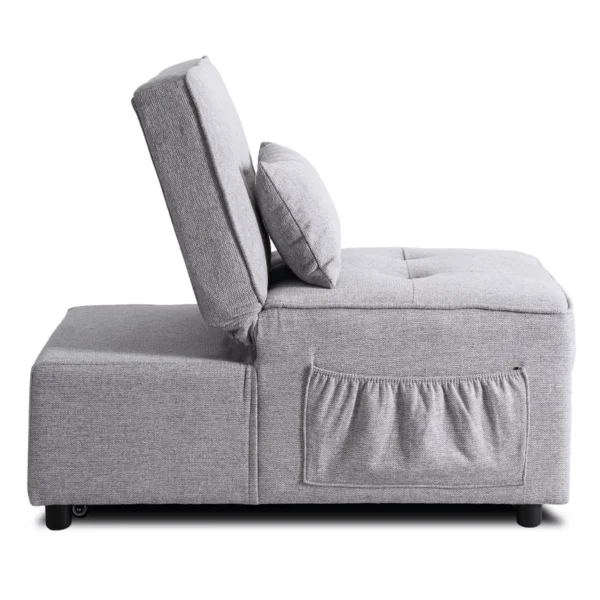 product-3382-4 IBERIS 80 cm Fotoliu pliabil pentru dormit Gri — Fotolii de relaxare