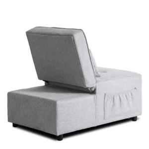 product-3382-5 IBERIS 80 cm Fotoliu pliabil pentru dormit Gri — Fotolii de relaxare