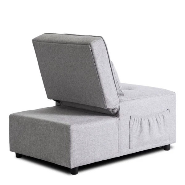 product-3382-5 IBERIS 80 cm Fotoliu pliabil pentru dormit Gri — Fotolii de relaxare