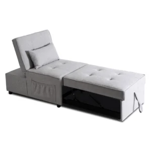 product-3382-6 IBERIS 80 cm Fotoliu pliabil pentru dormit Gri — Fotolii de relaxare