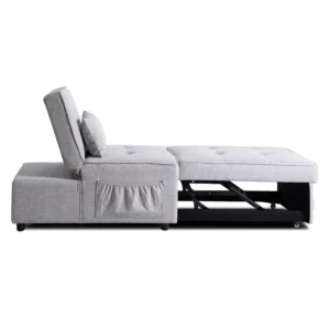 product-3382-8 IBERIS 80 cm Fotoliu pliabil pentru dormit Gri — Fotolii de relaxare